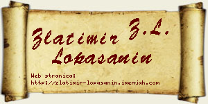 Zlatimir Lopašanin vizit kartica